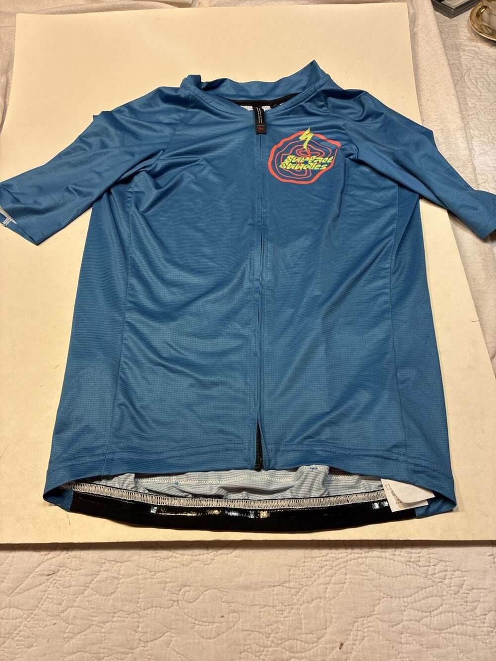 Specialized Surface Studies Cycling Jersey Size M Blue Full Zip Short Sleeve